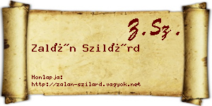 Zalán Szilárd névjegykártya